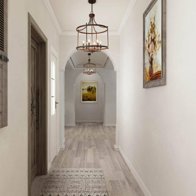 6- Light Dimmable Modern Farmhouse Dining Room Chandelier