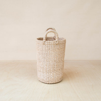 Olive Cylinder Vase Basket