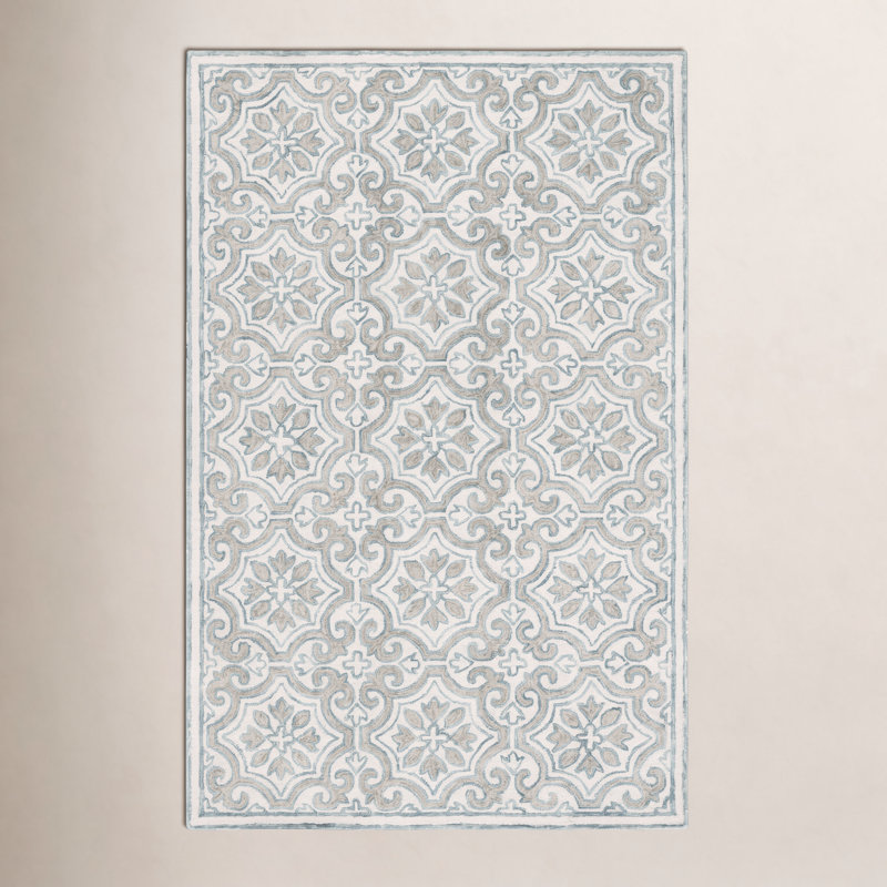 Lauren Ralph Lauren Hand Tufted Wool & Cotton Damask Rug, Rectangle 4' x 6'