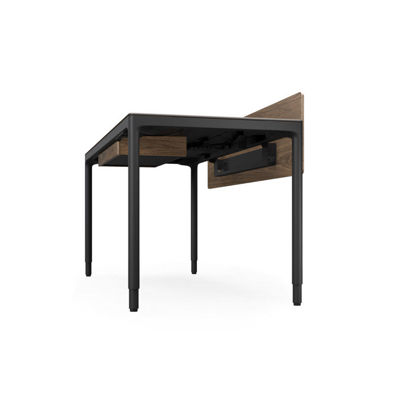 Luma Office - Adjustable Back Panel - Small - Natural Walnut, 14" H x 57" W x 3.5" D