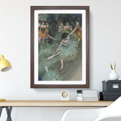 Green Ballet Ballerina Dancers by Edgar Degas - Picture Frame Painting