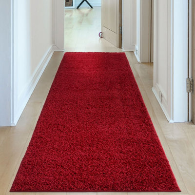 Myshaggy Collection Rugs Solid Design in Red