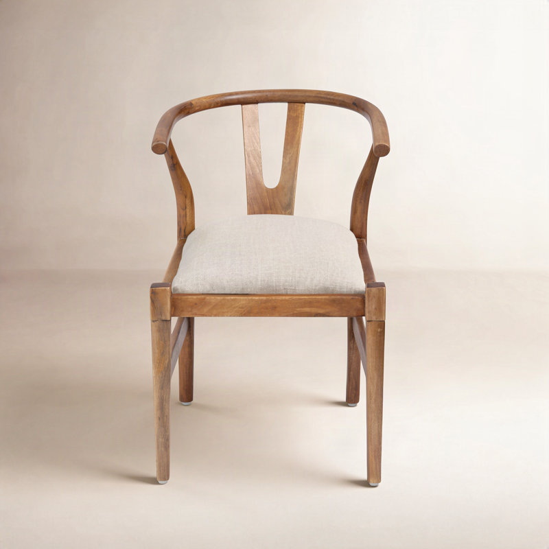 Farringdon Cotton Side Chair in Brown, Natural, Light Brown