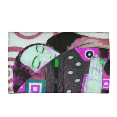 Tapis rose/brun