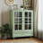 Minimalism Buffet Cabinet With Double Glass Doors And Drawer, Modern Wooden Storage Sideboard Cupboard For Living Room, Dining Room Hallway Entryway-550651668