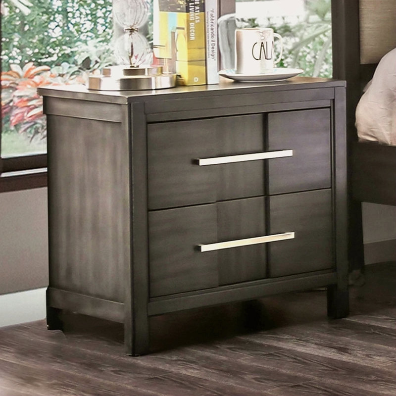 Magnifique table de chevet 1pc, Gris