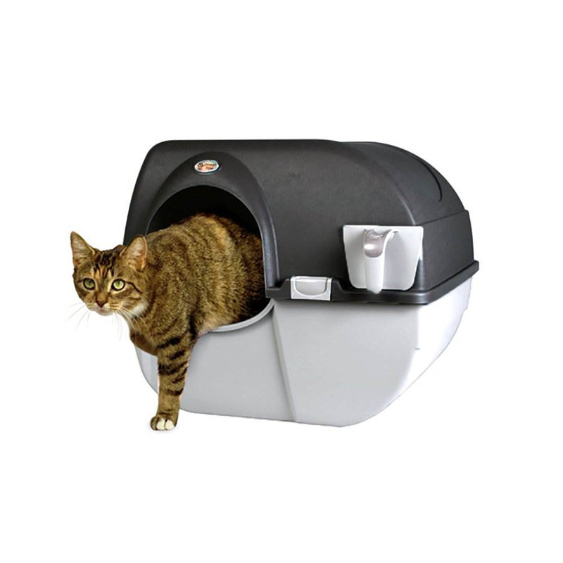 Plastic Enclosed Self-Cleaning Litter Box with Scoop