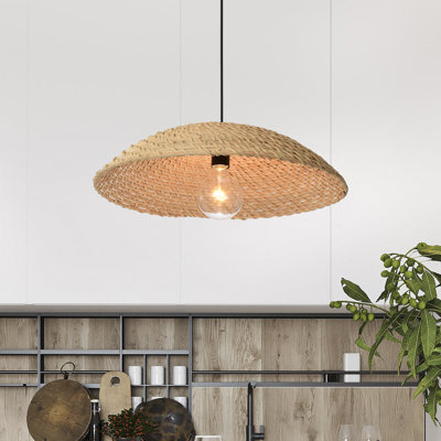 Luminaire suspendu noir à 1 lumière Ates