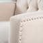  Fauteuil inclinable à oreilles manuel en tissu, siège d'appoint compact de 27,16 pouces de large à finition beige-1927039427