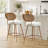 26" Modern Counter Height Stools with Rattan Backrest-1220862322