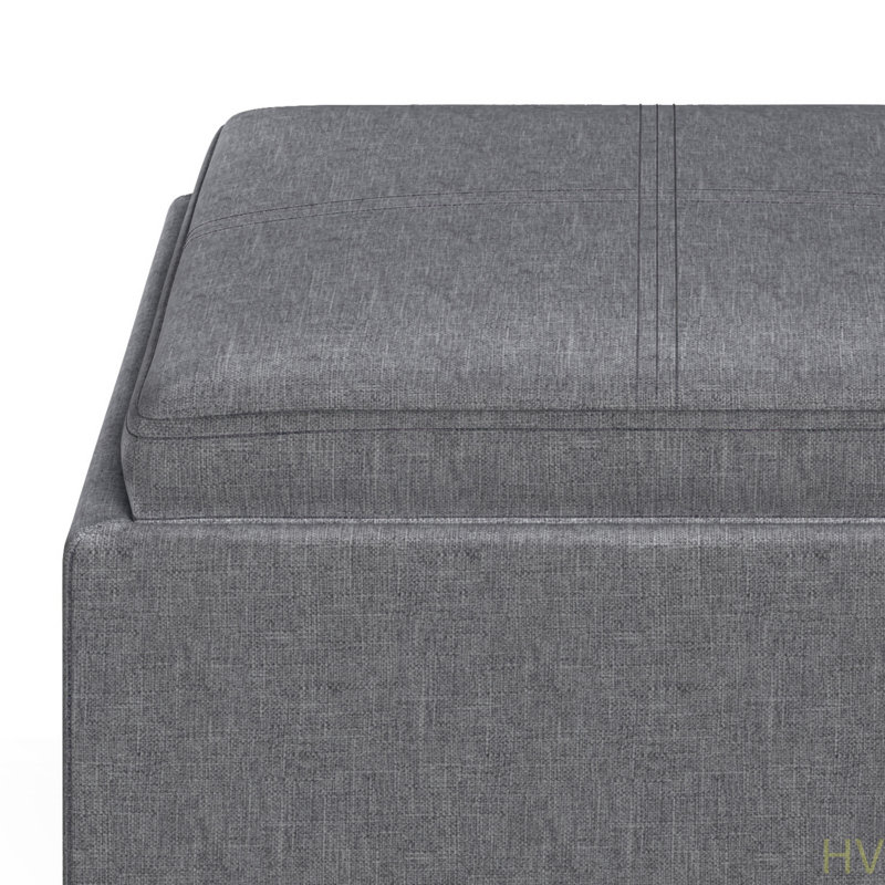 Rockwood - Repose-pieds cubique avec rangement, Gris