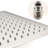 Ceiling Mounted Shower In Brushed Nickel Finish - 12" Head & Handheld Natural Rainfall Sensation Self-cleaning Nozzle Suits All Ordinary Arms Conforms To American Standard Pipe Aggregate And Mimicry-118625519