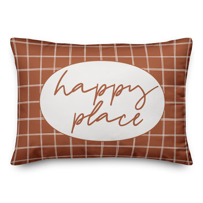  Housse de coussin rectangulaire et insert Happy Place