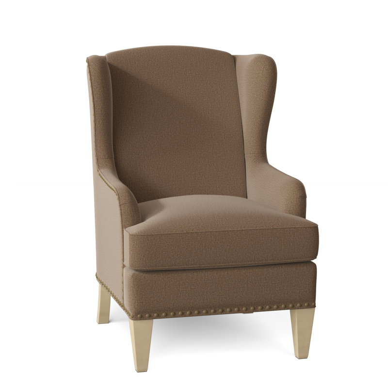 Fauteuil à oreilles Goyito, Chenille performance Craftwood 7 - brun, Manhattan, Non
