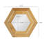 Miroir hexagonal 18,5 "x 18,5" avec cadre en bois-533088643