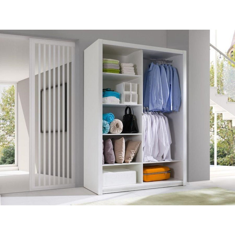 Jemima 2 Door Manufactured Wood Wardrobe, Oak Golden