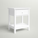 Atila End Table, 2-Tier Side Table With Drawer And Storage Shelf, Modern Beside Table For Bedroom, Living Room