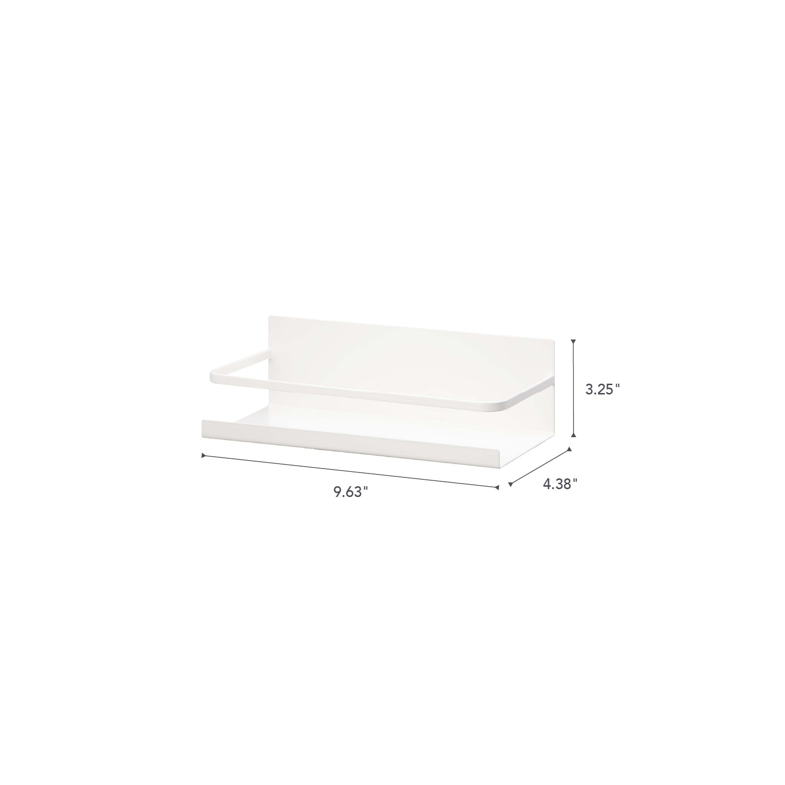Yamazaki Home Magnetic Spice Rack, Steel, Magnetic, White
