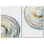 «Geometric Pastel Watercolor Ring Abstract Shapes Abstract Art», impression sur toile, 2 pièces-92285150-92285152