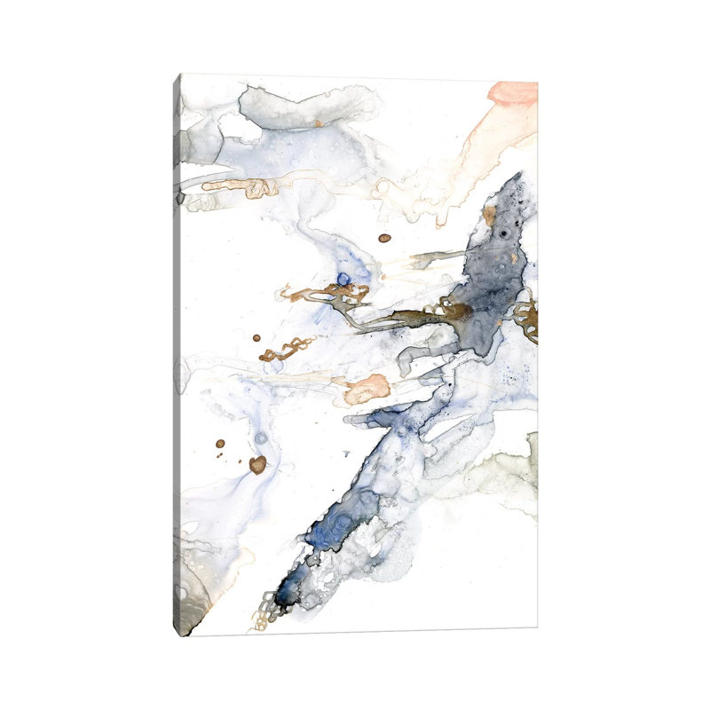 Organic entrelacé I par Victoria Borges - peinture sur toile tendue, H 12 po x l 8 po x P 0,75 po