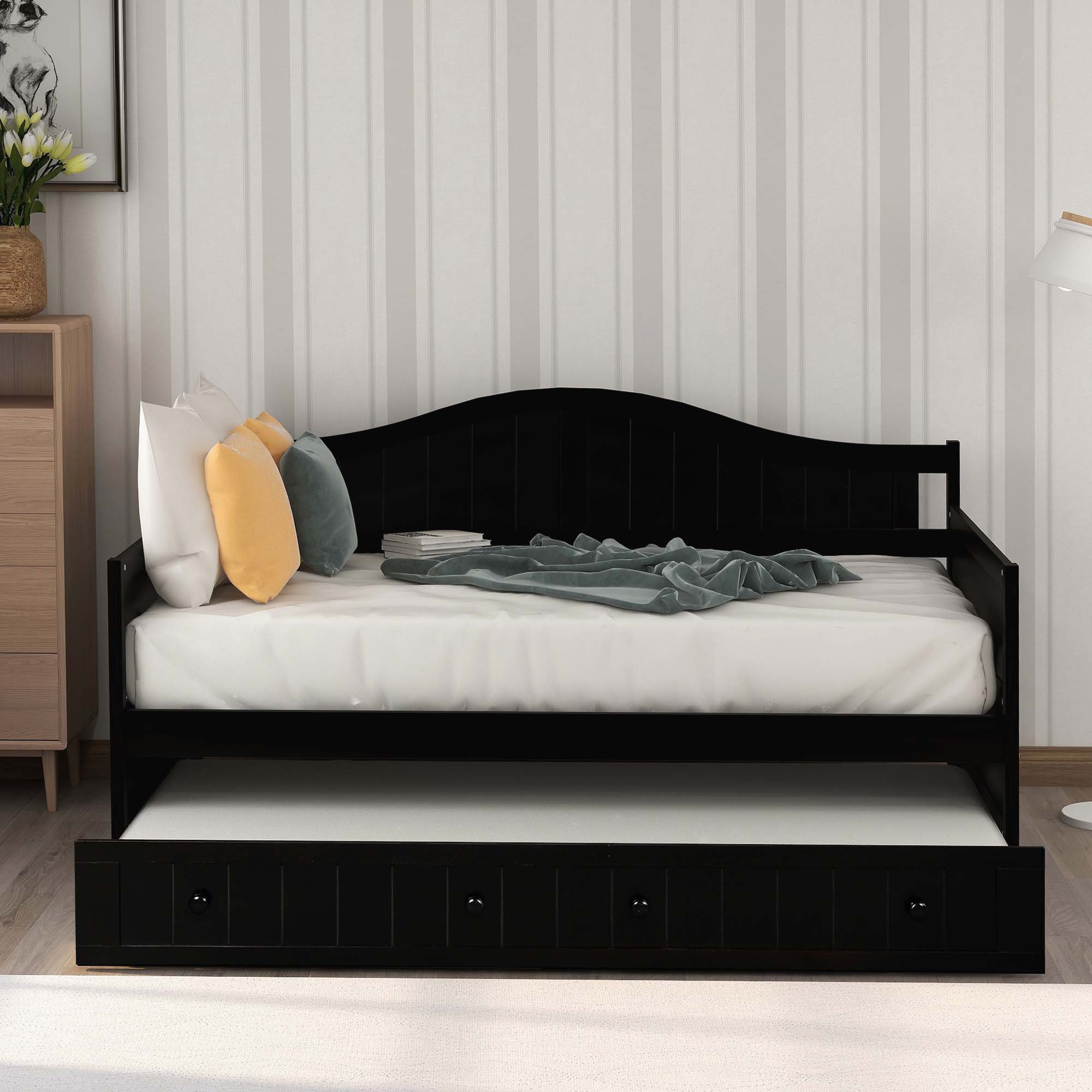Wildon Home® Wooden Daybed, Sofa Bed for Bedroom Living Room | Wayfair