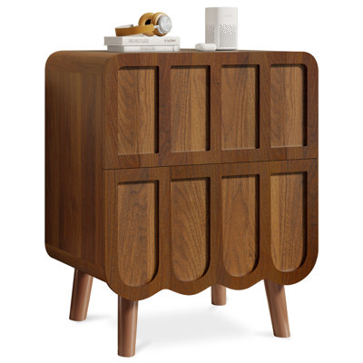 Night stand with 2 Drawers, Bed Side Table, End Table with 2 Drawers, 13.8"D x 18.9"W x 23.4"H