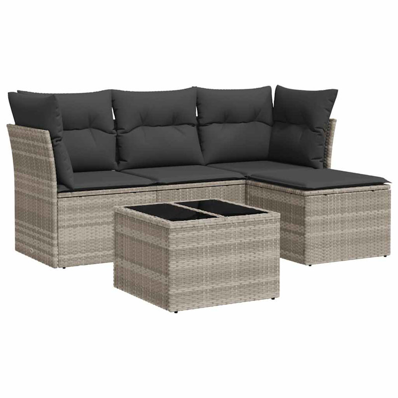  Garden Sofa Set Light Grey