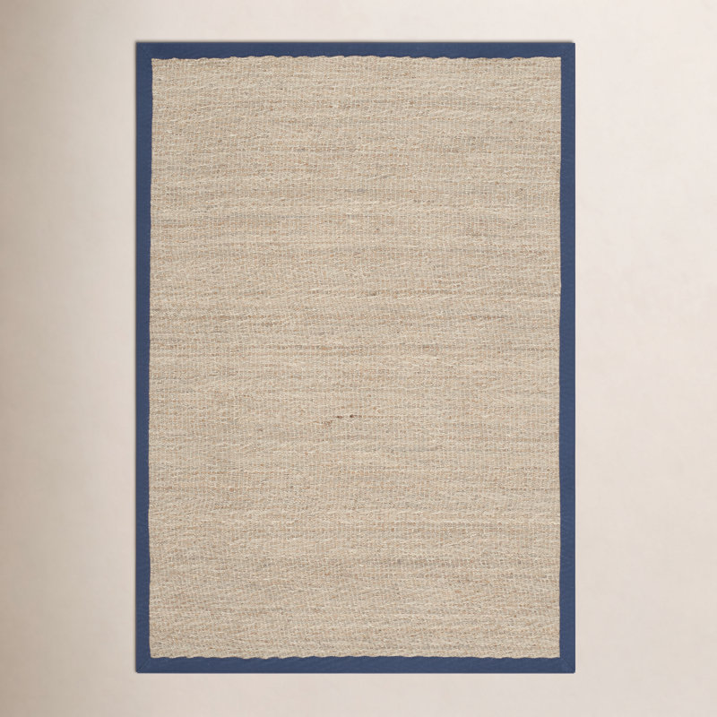 Tapis naturel / bleu Chester, Rectangle 8 pi x 10 pi