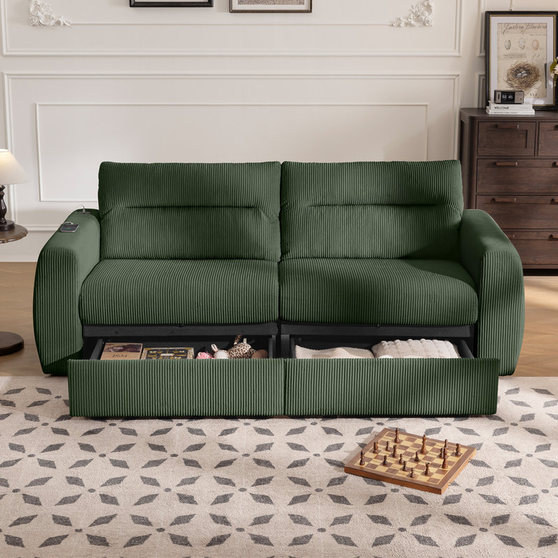 Canapé avec rangement 88,6 po, Green