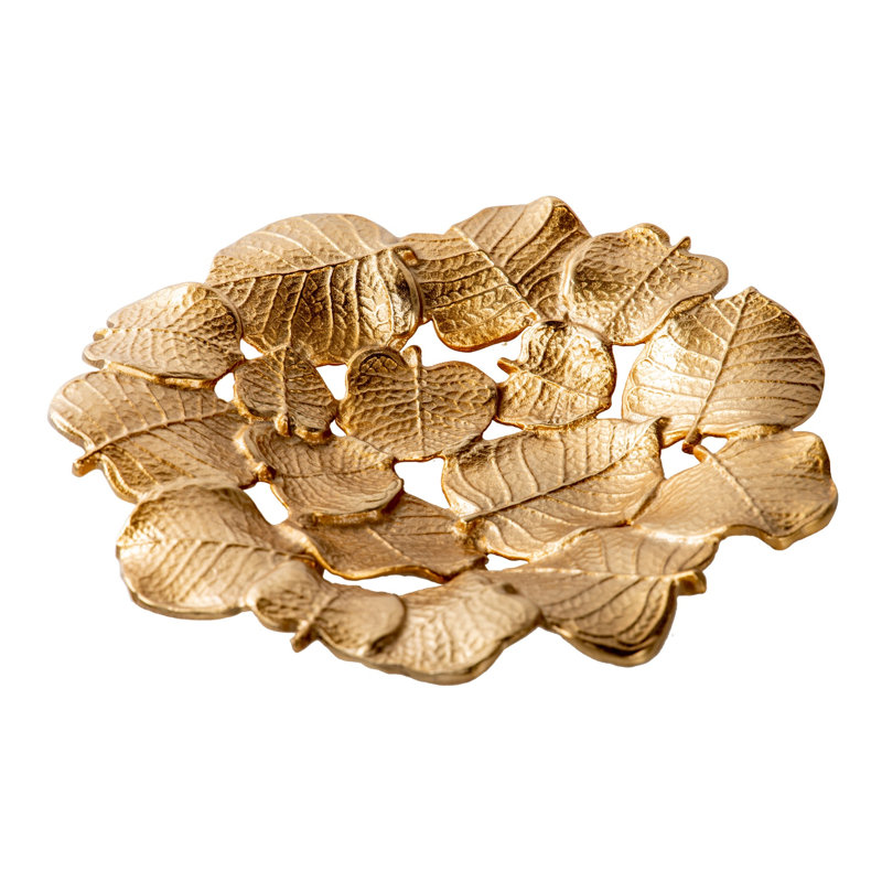 Cardinale Aluminum Decorative Plate 1, Gold