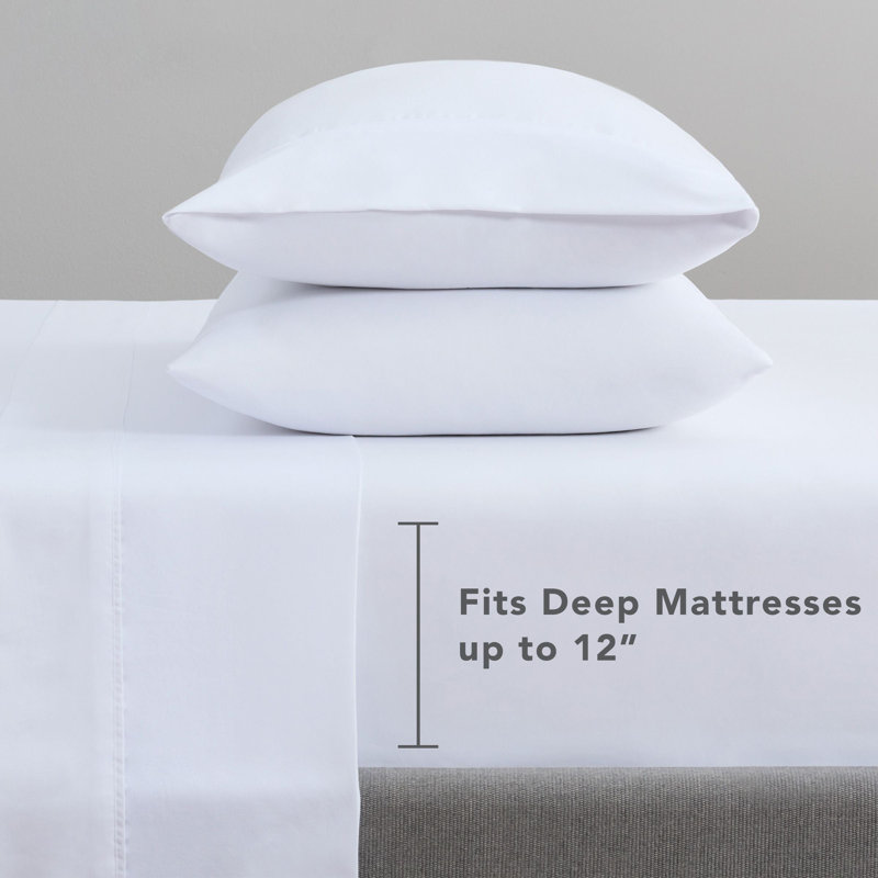 Host & Home Soft Brushed Hypoallergenic Microfiber Fitted Sheets - Pack of 6, Twin Fitted Sheet, White