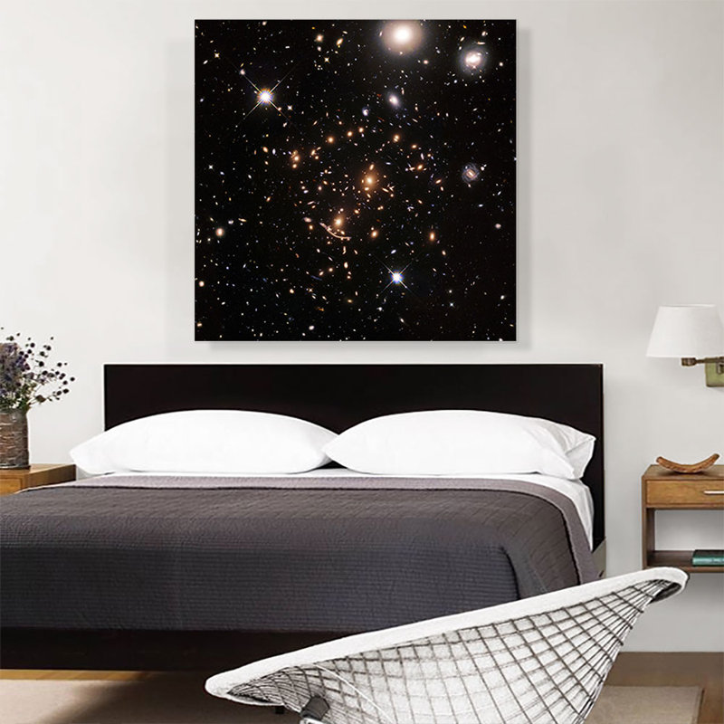 Hubble Telescope Abell 370 Cluster - reproduction de photo sur toile tendue, H 36 po x l 36 po x 1,5 po