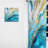 Turquoise Gold Infused Marble III - Modern Curtain - Velvet Room Darkening - 1 panel-107826835