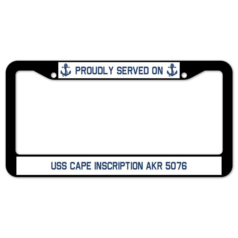Fièrement servi sur un cadre de plaque USS CAPE INSCRITION AKR 5076