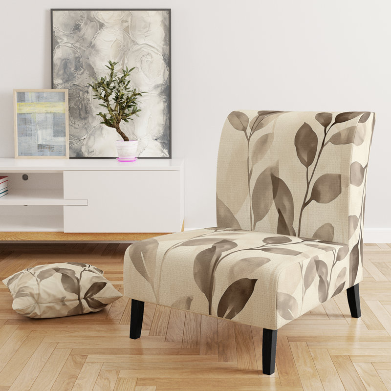 Fauteuil de chambre Abstract Botanicals, Slipper Armless