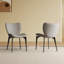 Ensemble de table de salle à manger de 59 po en pierre frittée ronde avec base en sablier en acier inoxydable et 6 chaises rembourrées-574827020
