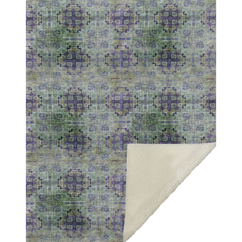 Jeté en sherpa Addison, Mauve