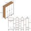 Armoire à motif géométrique Ayreanna, 63,0 x 79,2 x 18,7 pouces | 100% panneau de particules enduit de mélamine, épaisseur: 0,7 pouce | Solution de rangement élégante pour l'organisation de la chambre à coucher et du placard, durable et élégante-524122336