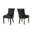 Ensemble de 2 chaises de salle à manger rembourrées, sièges d'appoint capitonnés, sièges latéraux à haut dossier-2082294286