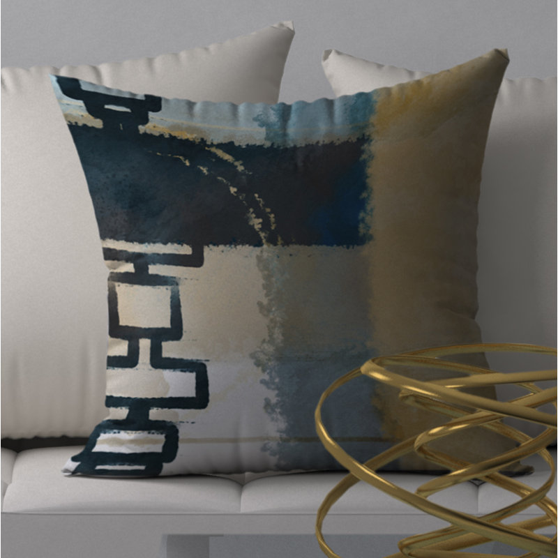 Reversible Throw Pillow, 20" x 20", Abstract 2 Incorrect