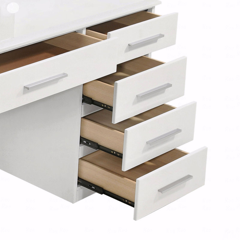 Bureau de coiffeuse 9 tiroirs Sarah