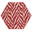 Tapis beige / rouge à imprimé animal-1370297328