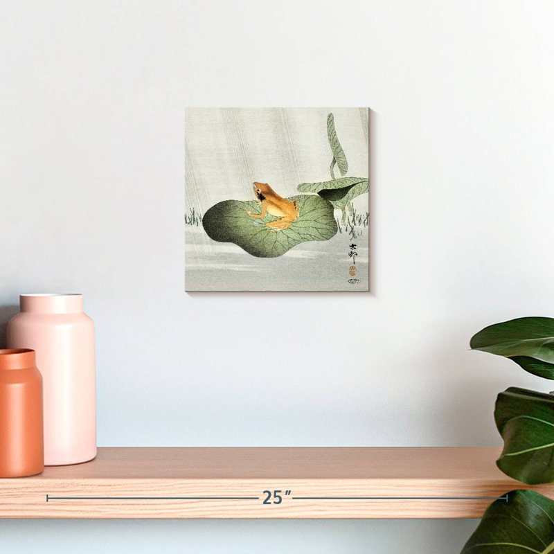 Brampt Frog On Lotus Leaf, 10" H x 10" W