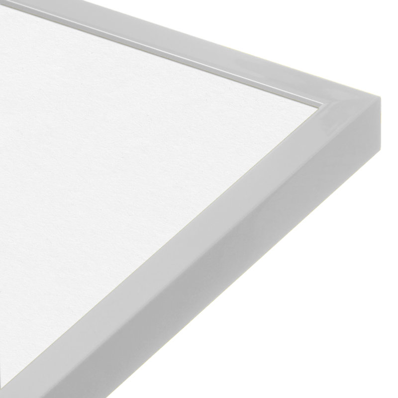 Capullo Wood Matte Picture Frame with Mat, White, 8" x 10", 16" x 20"