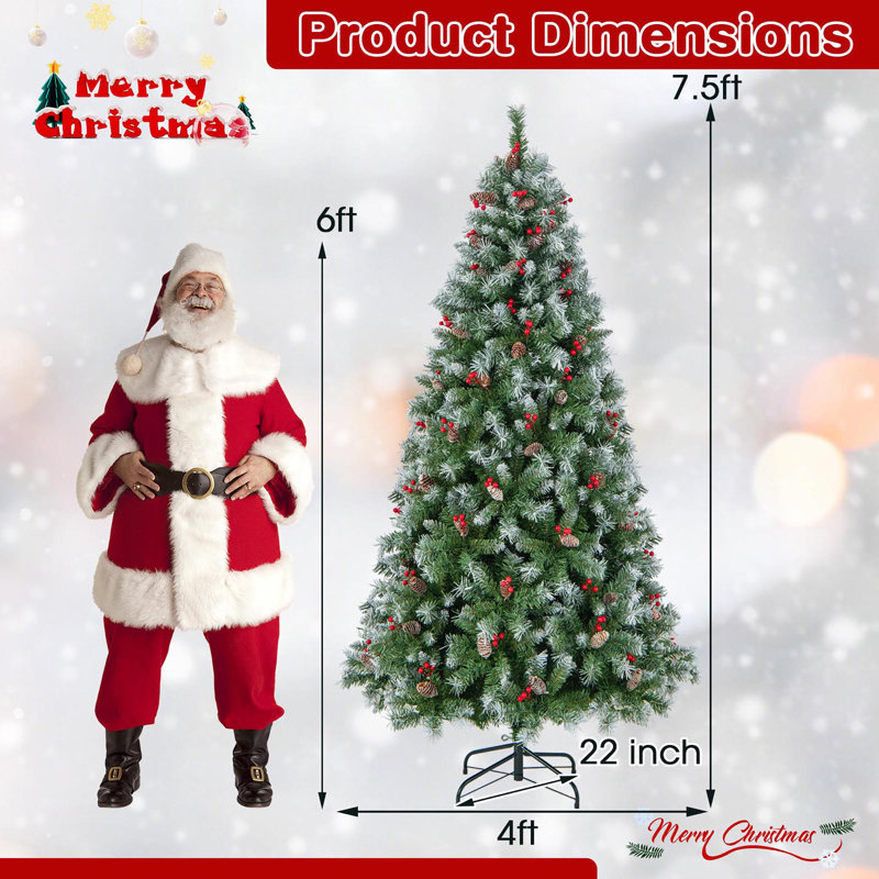 Arbre de Noël pin clair, 7,5 pi