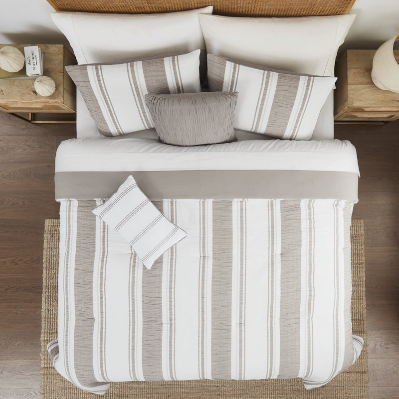 Modern Threads 5-Piece Jacquard Lonnie Comforter Set, Queen Comforter + 4 Additional Pieces