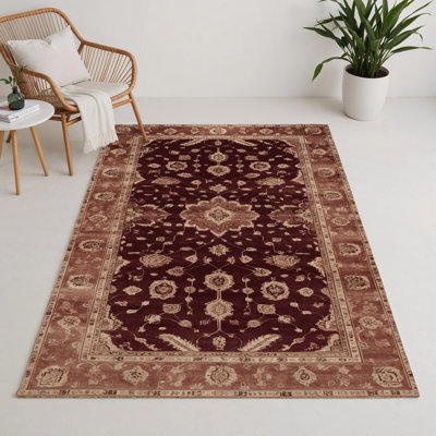 Tapis intérieur et extérieur brun Overdyed