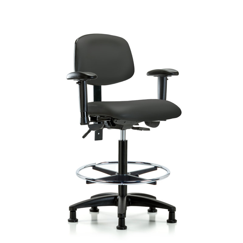 Chaise de dessinateur Noah, Anthracite, Patins, Non inclus
