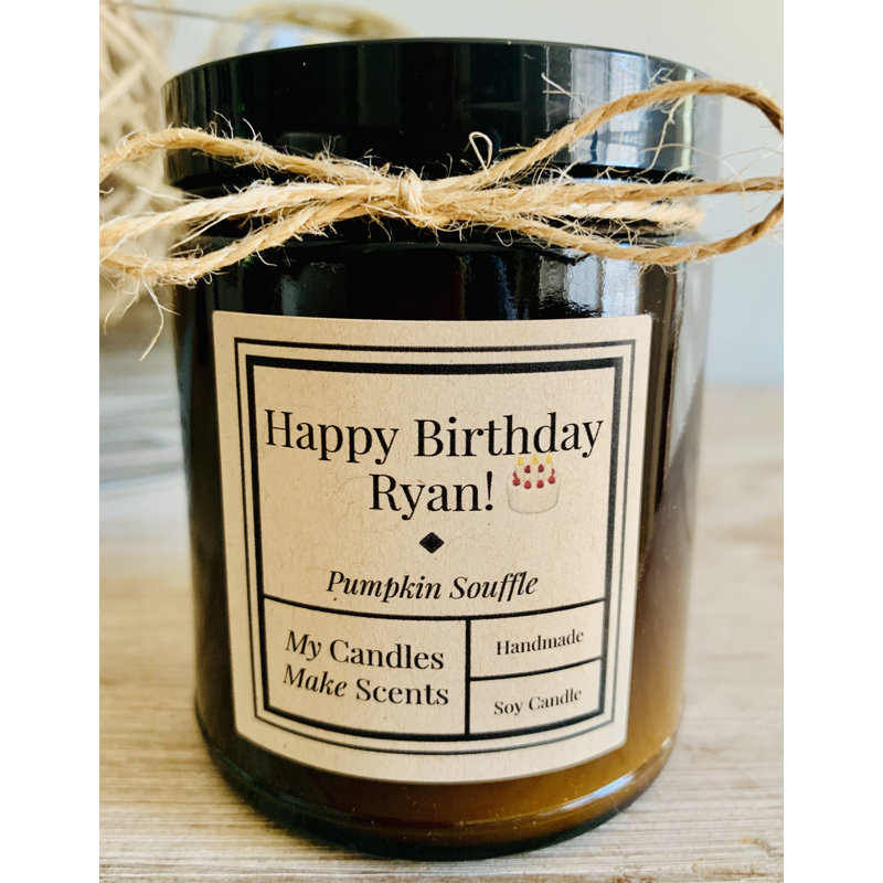 Bougie pot personnalisée parfumée Pumpkin Souffle, Oui