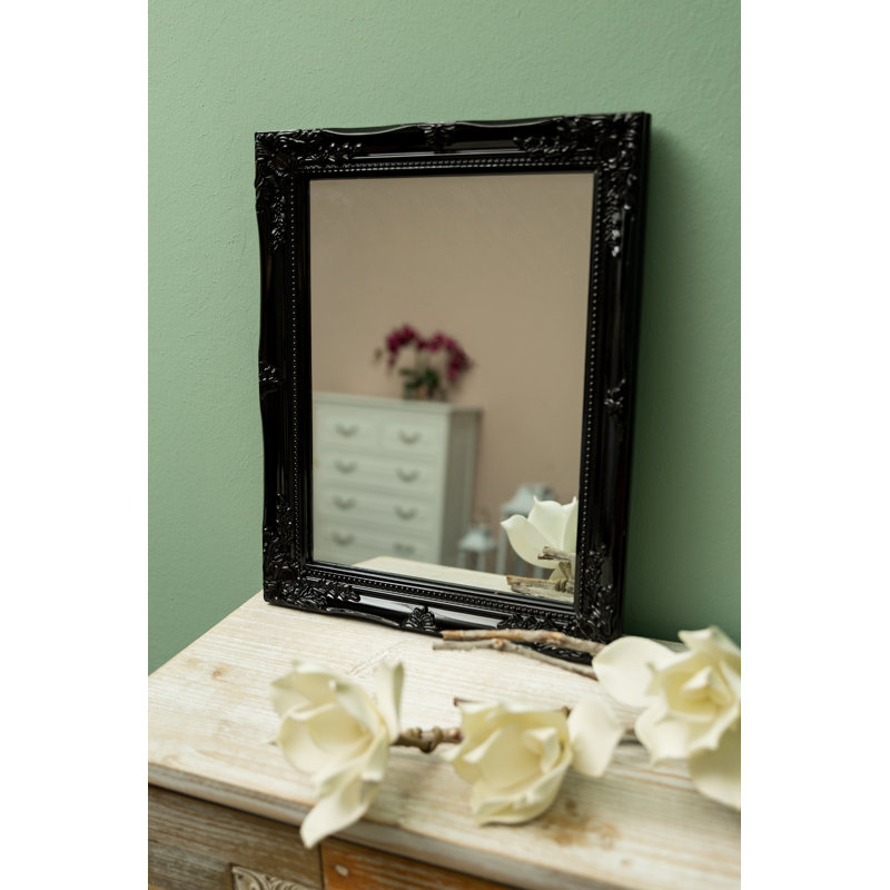 Dan Wood Flat Wall Mirror, Black